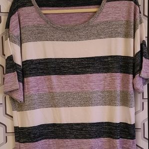 GAP short sleeve marled stripe shirt size small